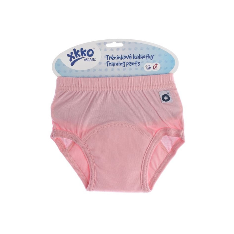 Tréningové nohavičky XKKO Organic - Baby Pink Veľkosť L 5x1ks ( VO balenie)