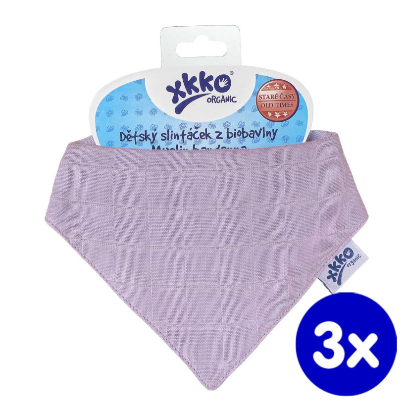 Šatka XKKO Organic Staré časy - Ultra Violet3x1ks VO bal.