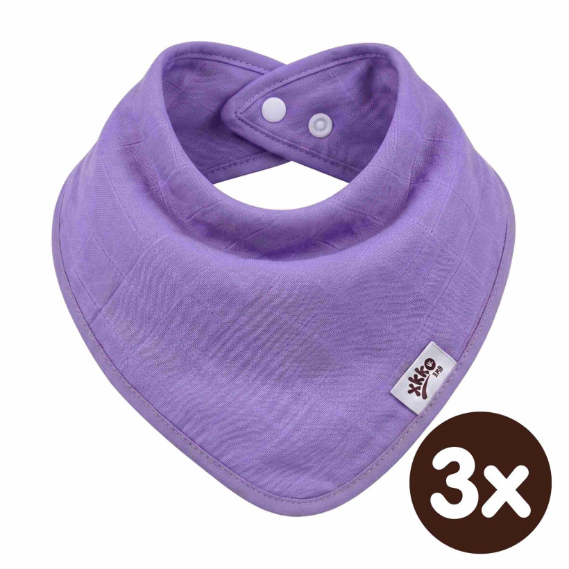 Bambusová šatka XKKO BMB - Lilac 3x1ks VO bal.