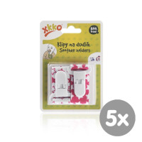 XKKO Klipy na cumlík 2ks - Little Stars Magenta MIX 5x2ks (VO balenie)