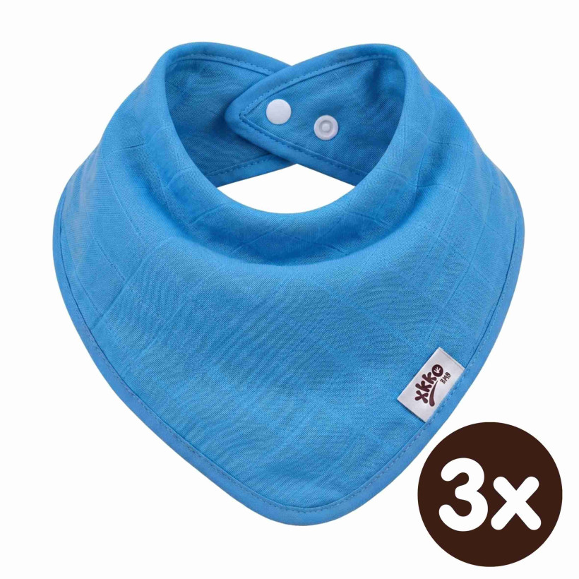 Bambusová šatka XKKO BMB - Cyan 3x1ks VO bal.