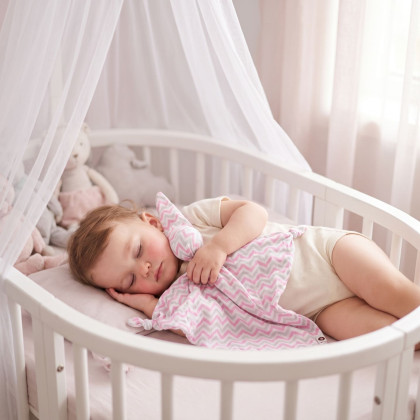 Bambusový maznáčik XKKO BMB - Baby Pink Chevron
