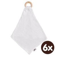 Hryzátko XKKO BMB s plienkou - White 6x1ks (VO balenie)