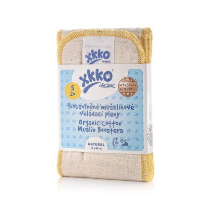 Vkladacie plienky XKKO Organic Old Times - Natural Veľkosť S (2ks)