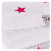 Bambusová deka XKKO BMB 130x70 - Magenta Stars 5x1ks VO bal.