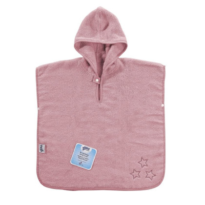 BIO Bavlnené pončo XKKO Organic - Baby Pink Stars