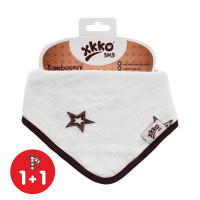 Bambusová šatka XKKO BMB - Natural Brown Stars