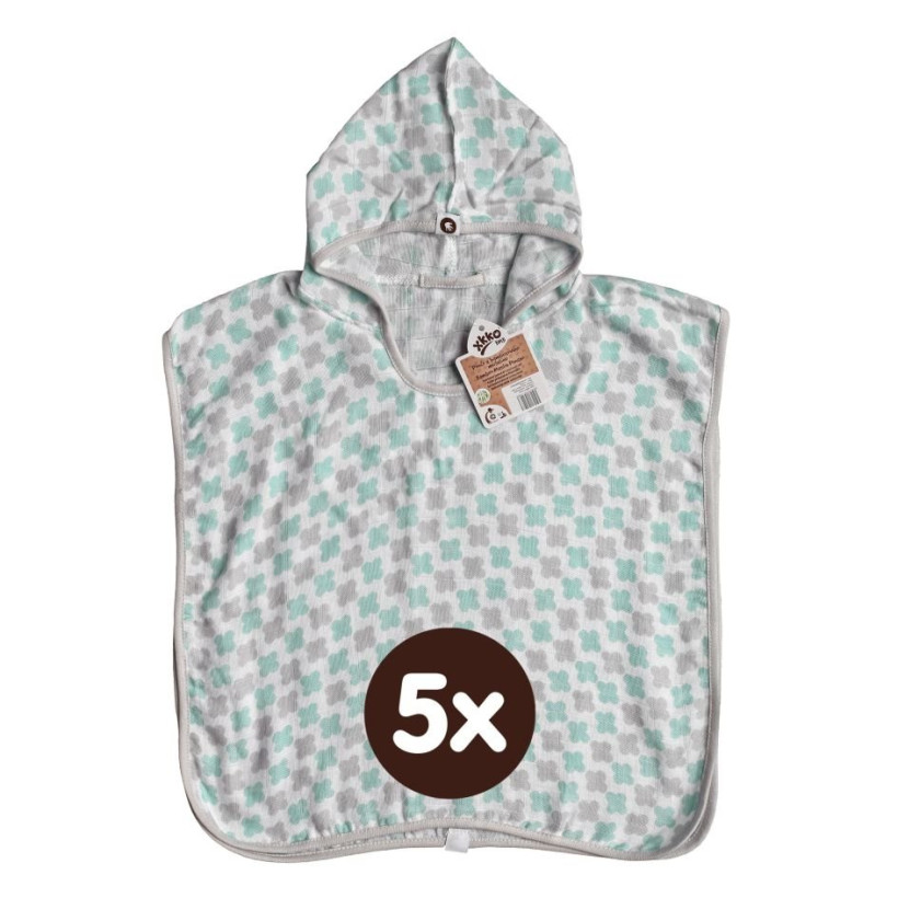 Bambusové pončo XKKO BMB - Cross Mint 5x1ks (VO balenie)