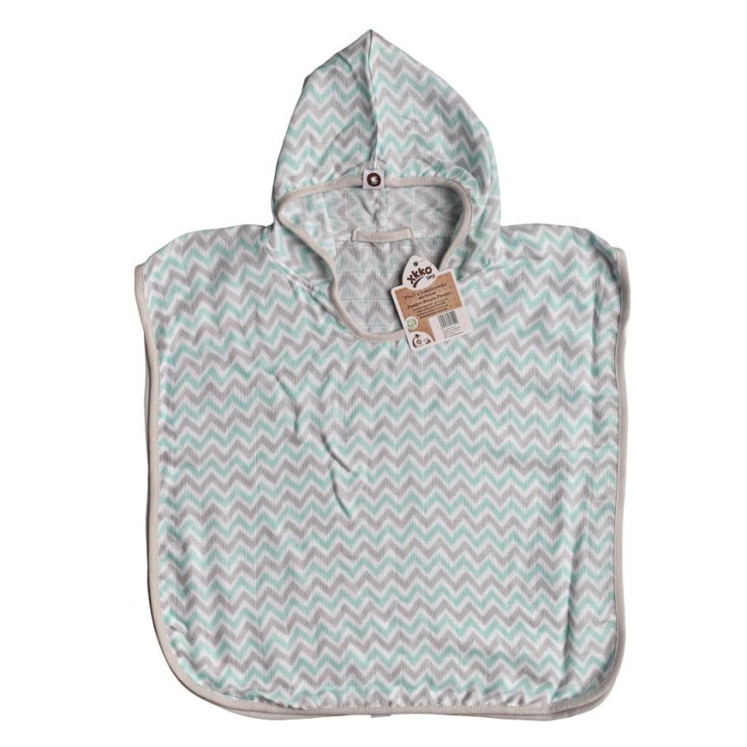 Bambusové pončo XKKO BMB - Chevron Mint 5x1ks (VO balenie)
