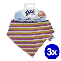 Šatka XKKO Organic Staré časy - Violet Stripes 3x1ks VO bal.