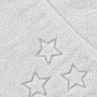 BIO Bavlnená froté osuška s kapucňou XKKO Organic 90x90 - White Stars