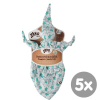Bambusový maznáčik XKKO BMB - Little Stars Turquoise 5x1ks VO bal.