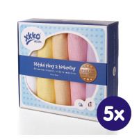 Plienky z biobavlny XKKO Organic 70x70 Staré časy - Pastels for Girls 5x5ks VO bal.