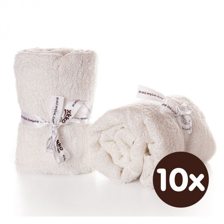 Bambusové froté plienky XKKO BMB 60x60 - Natural 10x2ks VO bal.