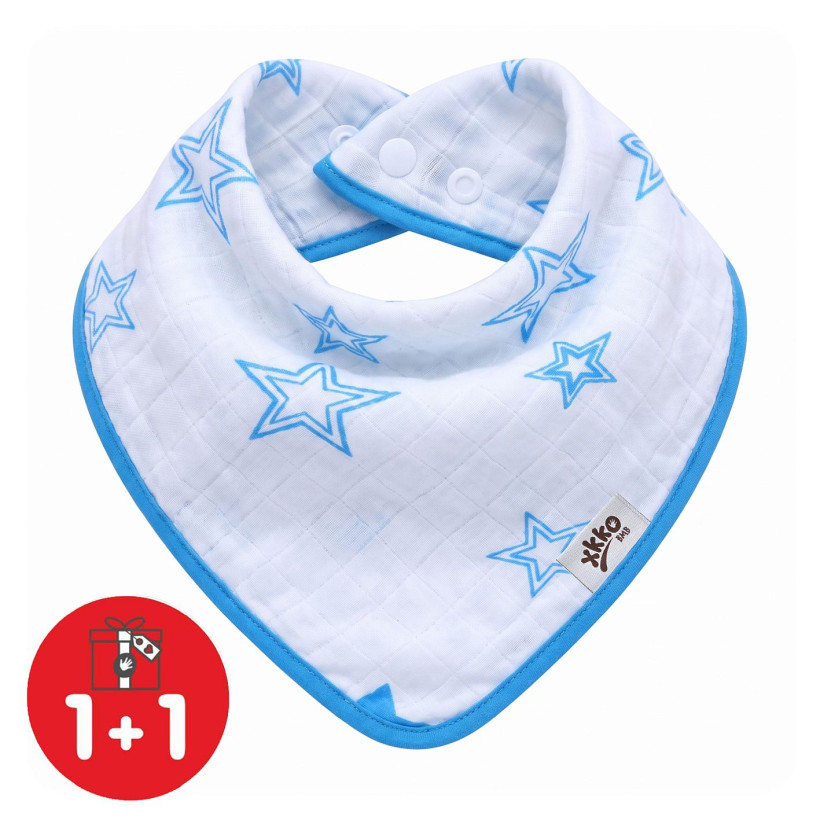 Bambusová šatka XKKO BMB - Cyan Stars
