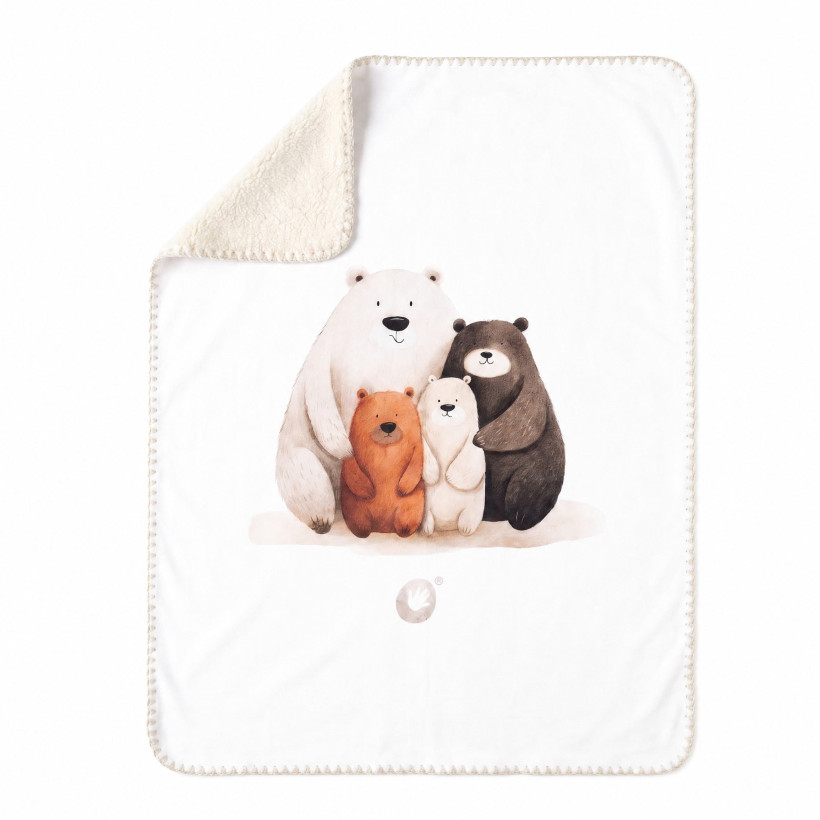 Španielska detská deka XKKO LUX 75x100 - Bear Family
