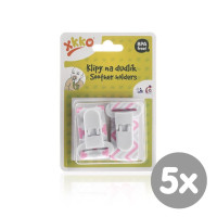 XKKO Klipy na cumlík 2ks - Scandinavian Baby Pink MIX 5x2ks (VO balenie)