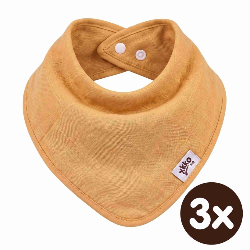 Bambusová šatka XKKO BMB - Orange 3x1ks VO bal.