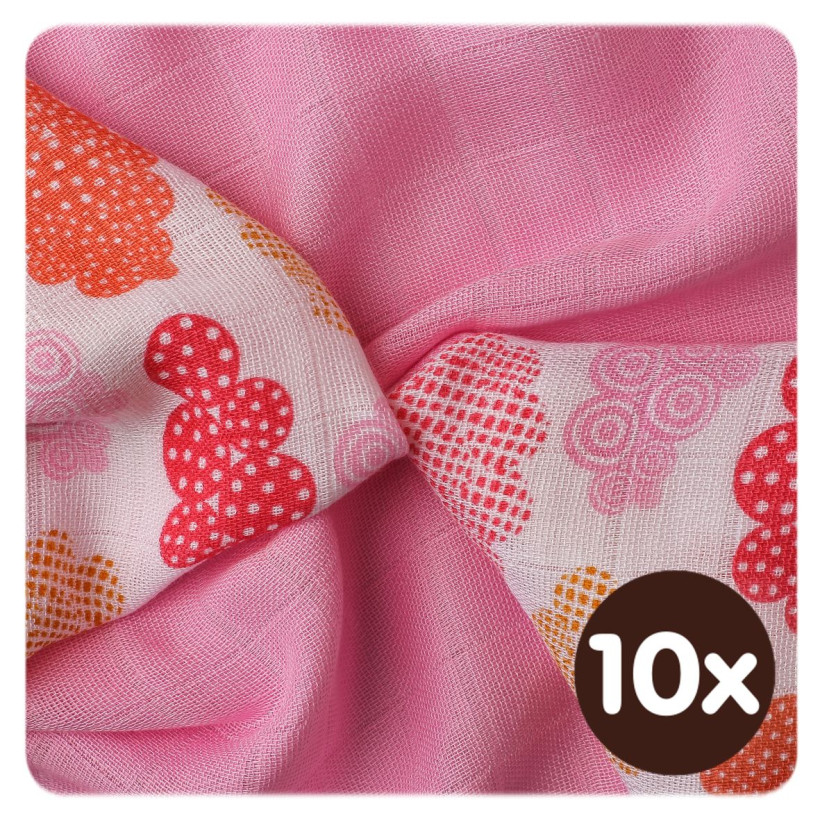Bambusové obrúsky XKKO BMB 30x30 - Heaven for Girls MIX  10x9ks VO bal.