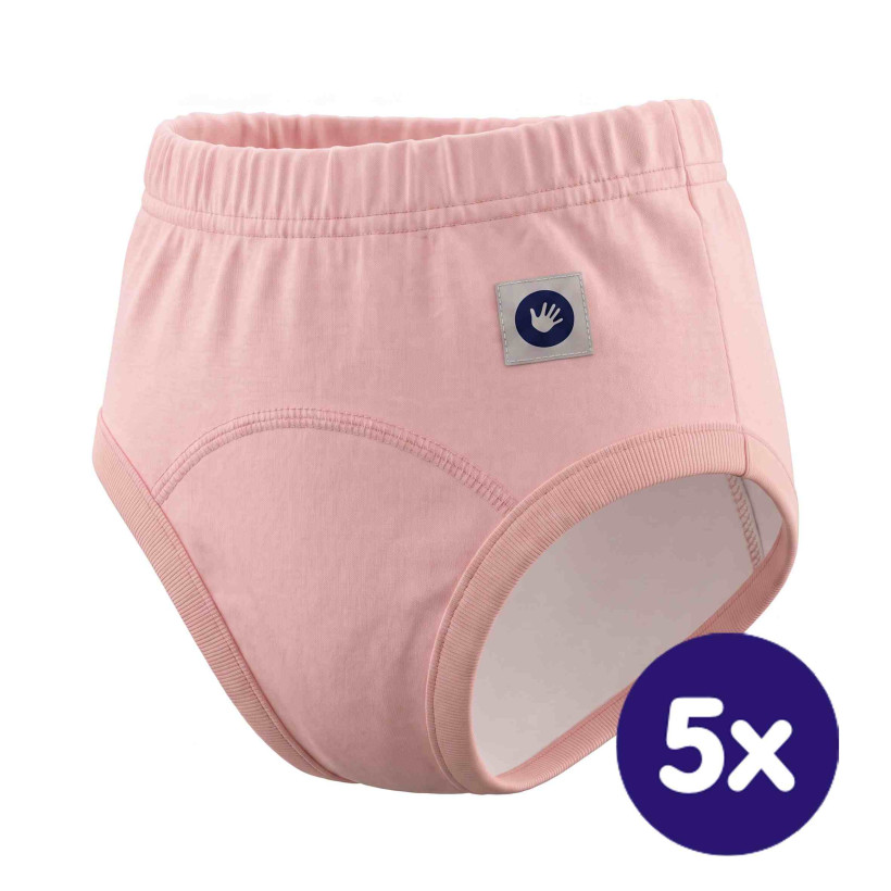 Tréningové nohavičky XKKO Organic - Baby Pink 5x1ks (VO balenie)