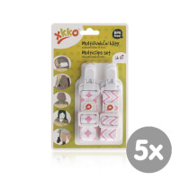 XKKO Multifunkčné klipy - Scandinavian Baby Pink MIX 5x2ks (VO balenie)