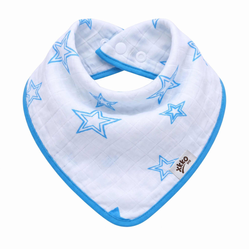 Bambusová šatka XKKO BMB - Cyan Stars 3x1ks VO bal.
