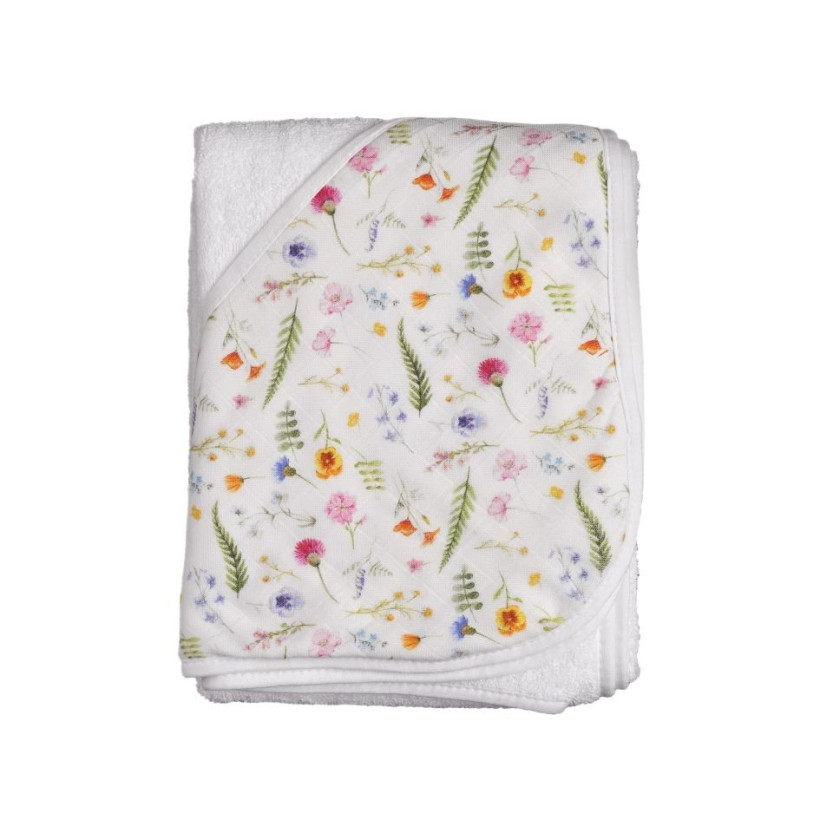 Bambusová froté osuška s kapucňou XKKO BMB 90x90 - Summer Meadow 5x1ks (VO bal.)