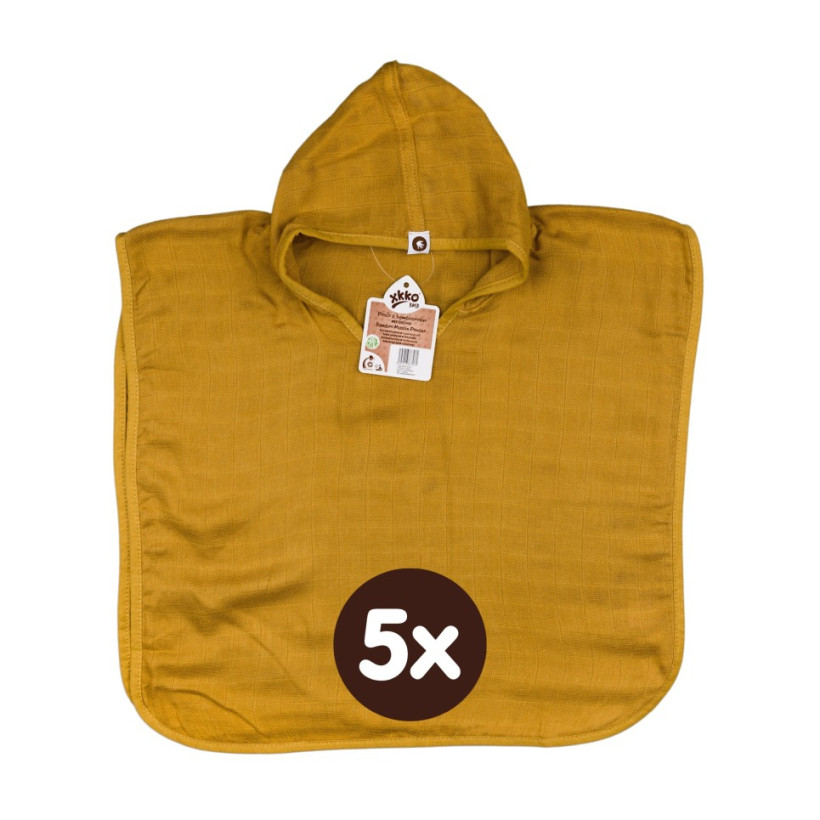 Bambusové pončo XKKO BMB Colours - Honey Mustard Veľkosť 2 5x1ks (VO balenie)