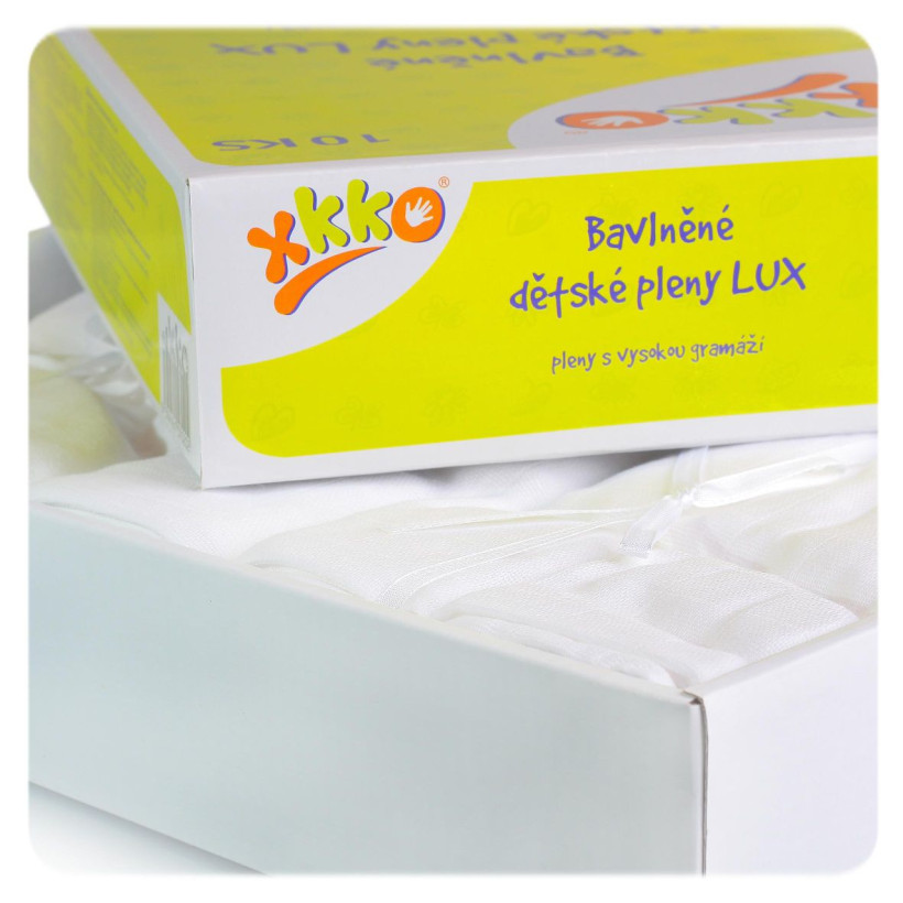 Vysokogramážné detské plienky XKKO LUX 70x70 - Biele 20x10ks VO bal.