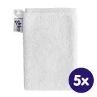 BIO bavlnené froté žinka XKKO Organic - Biela 5x1ks (VO bal.)