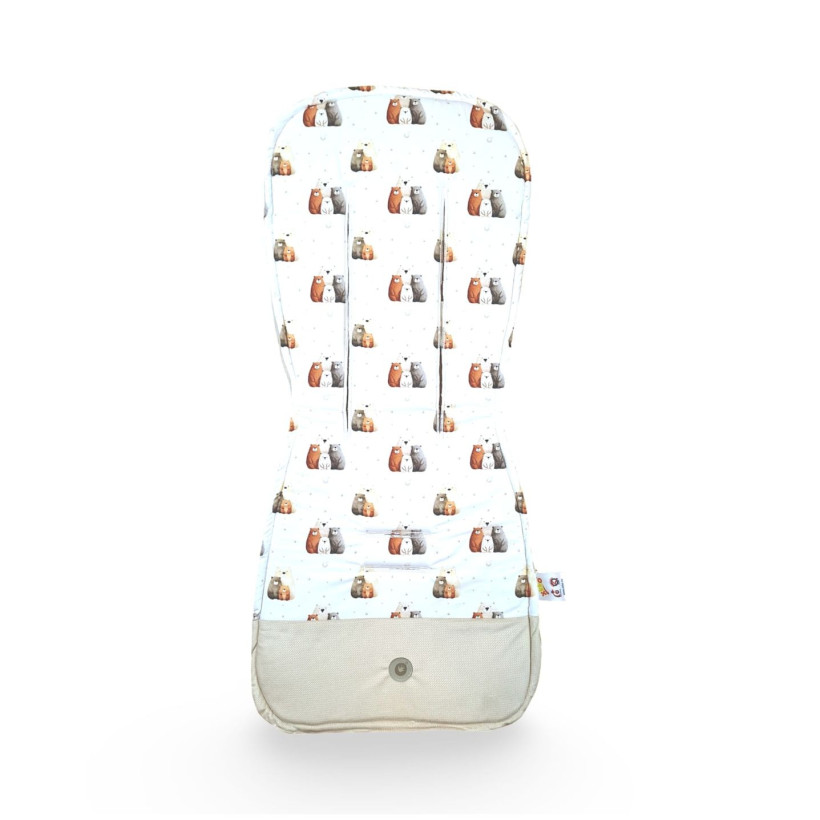 Podložka do kočíka XKKO LUX - Bear Family