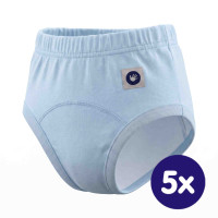 Tréningové nohavičky XKKO Organic - Baby Blue 5x1ks (VO balenie)