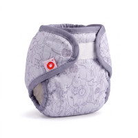 Vrchné plienkové nohavičky XKKO Newborn - Safari Lavender Aura