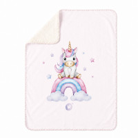 Španielska detská deka XKKO LUX 75x100 - Rainbow Unicorn