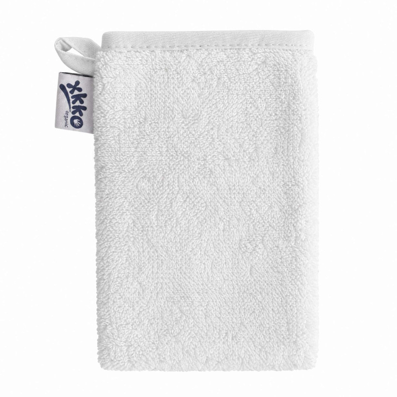 BIO bavlnené froté žinka XKKO Organic - Biela 5x1ks (VO bal.)