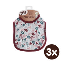 Bambusový podbradník XKKO BMB - Flowers&Birds Girls (s PUL) 3x1ks VO bal.
