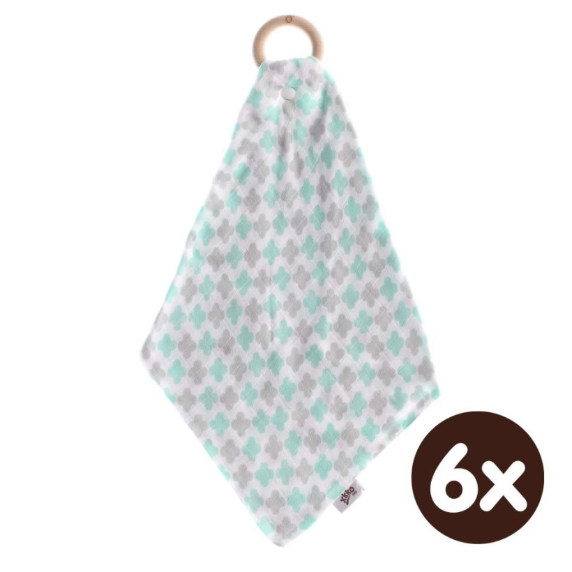 Hryzátko XKKO BMB s plienkou - Mint Cross 6x1ks (VO balenie)