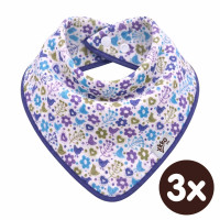 Bambusová šatka XKKO BMB - Flowers&Birds Boys 3x1ks VO bal.