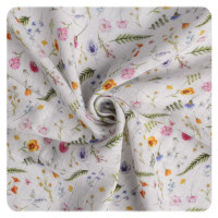 Biobavlnená plienka XKKO Organic 120x120 - Summer Meadow 5x1ks (VO balenie)