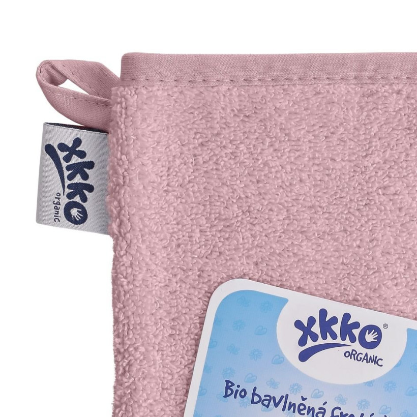 BIO bavlnené froté žinka XKKO Organic - Baby Pink