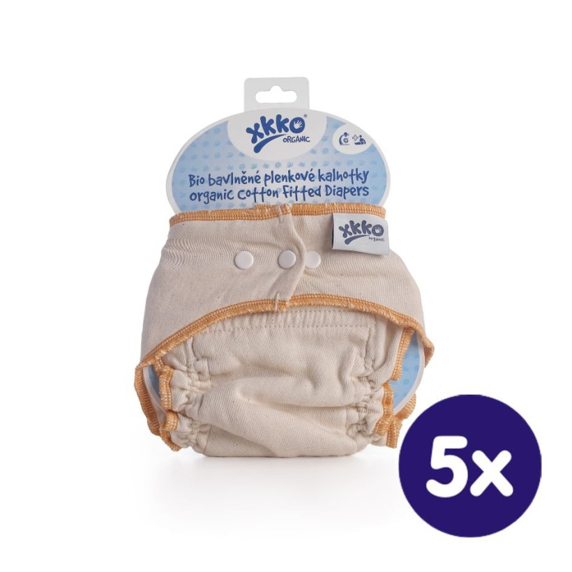 Plienkové nohavičky XKKO Organic - Natural Veľkosť S 5x1ks (VO bal.)