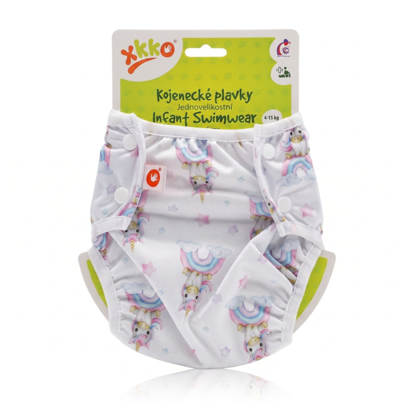 Jednoveľkostné dojčenské plavky XKKO - Unicorns