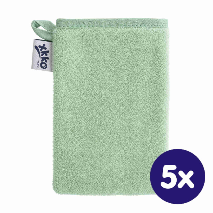 BIO bavlnené froté žinka XKKO Organic - Mint 5x1ks (VO bal.)