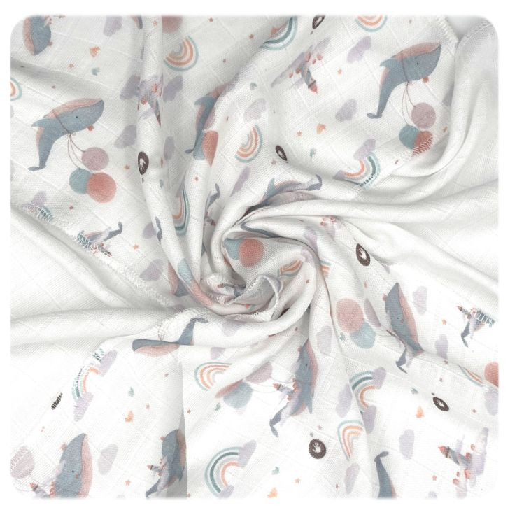 Bambusové obrúsky XKKO BMB 30x30 Digi - Sky Whale MIX