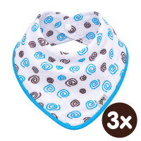 Bambusová šatka XKKO BMB - Cyan Spirals 3x1ks VO bal.