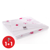 Bambusová deka XKKO BMB 130x70 - Magenta Stars 5x1ks VO bal.