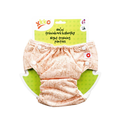 Nočné tréningové plienkové nohavičky XKKO - Safari Honey Mustard