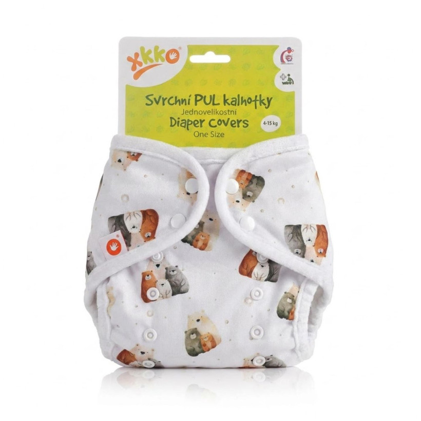 Vrchné plienkové nohavičky XKKO One Size - Bear Family