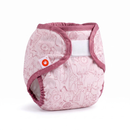 Vrchné plienkové nohavičky XKKO Newborn - Safari Mesa Rose