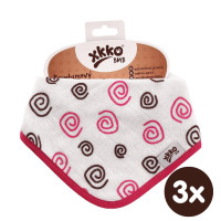 Bambusová šatka XKKO BMB - Magenta Spirals 3x1ks VO bal.